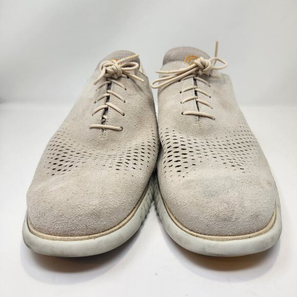 Cole Haan ZeroGrand Cream Suede Perforated Oxford Shoes Men Size 13M Casual Work main image 9